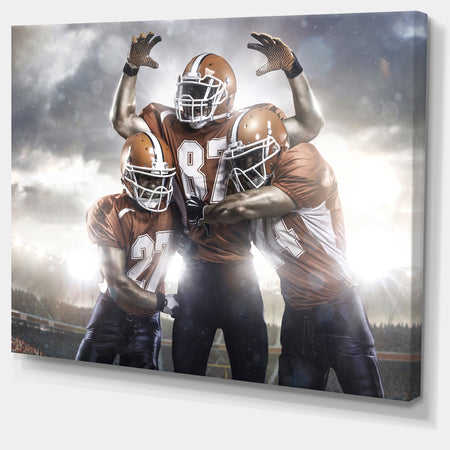 American Footballer in Action - Sports Digital Art Canvas Print