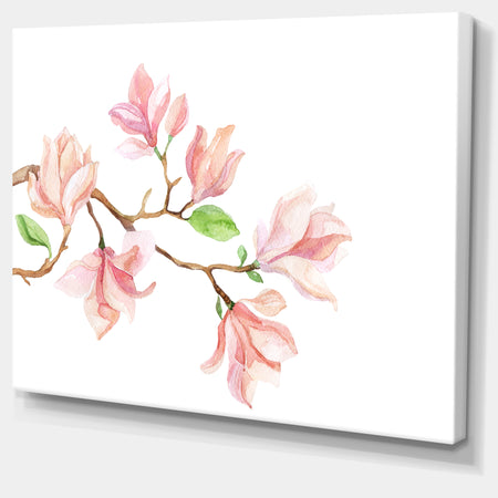 Mongolia Flower Painting - Watercolor Floral Art Canvas Print