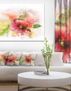 Pink and Red Floral Design - Watercolor Floral Art Canvas Print