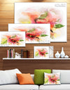 Pink and Red Floral Design - Watercolor Floral Art Canvas Print