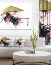 Vietnamese Woman - Digital Art Portrait Canvas Print
