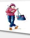 Fashion Young Girl in Red - Portrait Canvas Art Print
