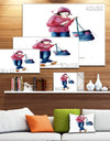 Fashion Young Girl in Red - Portrait Canvas Art Print