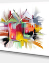 Building Illustration - Painting Abstract Canvas Art Print