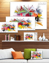 Building Illustration - Painting Abstract Canvas Art Print