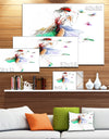 Fashion Girl in Multiple Colors - Portrait Canvas Art Print
