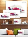 Red Formula One Car - Digital Art Car Canvas Print