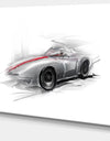 Silver Formula One Car - Digital Art Car Canvas Print