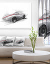 Silver Formula One Car - Digital Art Car Canvas Print