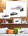 Silver Formula One Car - Digital Art Car Canvas Print