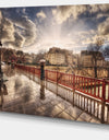 Bridge in Rain - Landscape Photo Canvas Art Print
