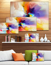 Creative Flower in Multiple Colors - Abstract Floral Canvas Print