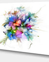 Summer Colorful Flowers - Watercolor Painting Canvas Print