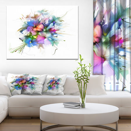 Summer Colorful Flowers - Watercolor Painting Canvas Print