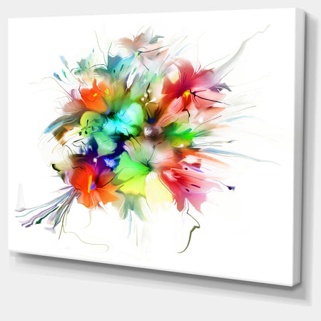Summer Flowers in Different Colors - Floral Digital Art Canvas Print