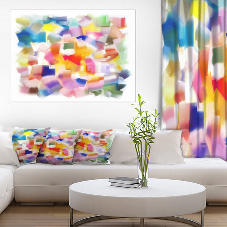 Colorful Stain Design without Grid - Abstract Painting Canvas Print