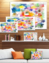 Colorful Stain Design without Grid - Abstract Painting Canvas Print