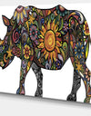 Cheerful Rhinoceros on White - Animal Digital Canvas Print