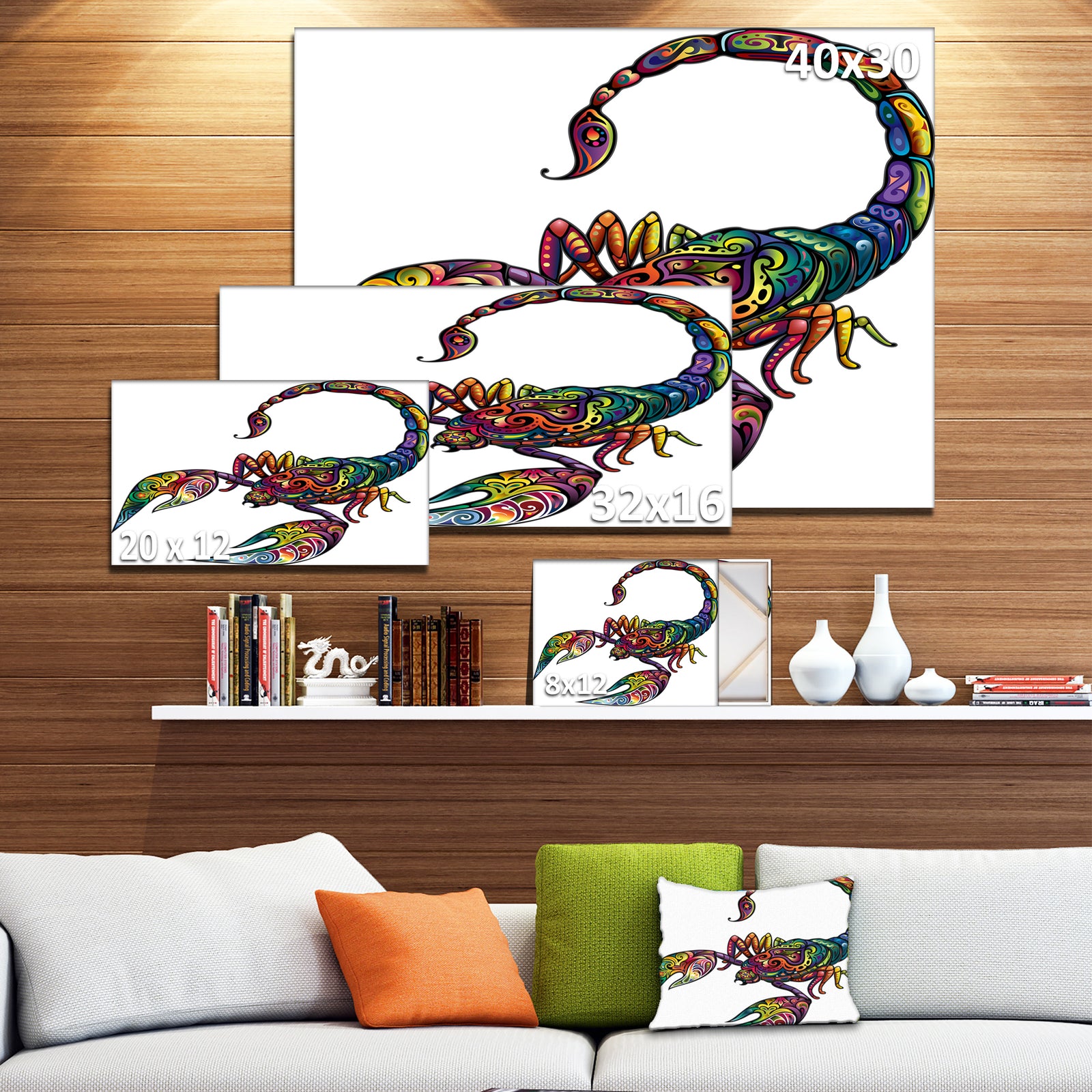Cheerful Scorpion - Animal Digital Art Canvas Print