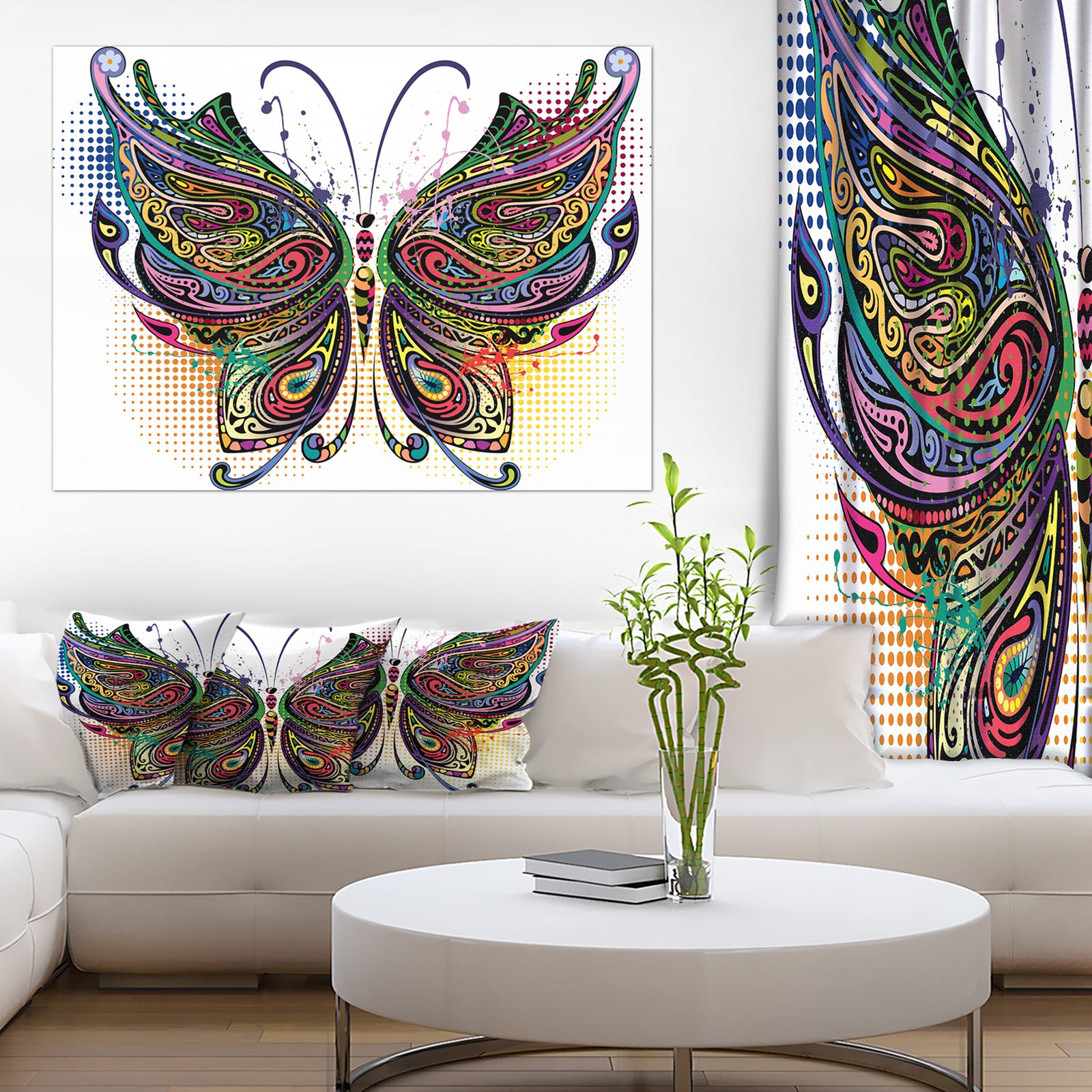 Variegated Butterfly - Digital Art Canvas Print