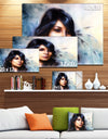 Indian Woman with Ornament Tattoo - Portrait Canvas Art Print
