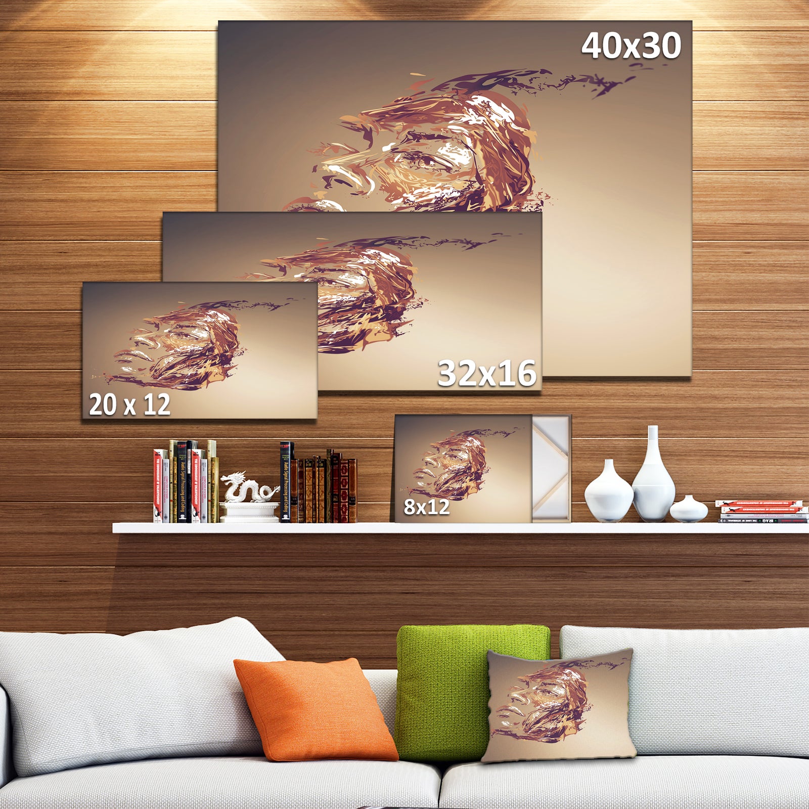 Chocolate Portrait of Woman - Abstract Portrait Canvas Print