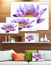 Hand'drawn Purple Lotus - Floral Art Canvas Print