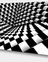 Optical Black and White Pattern - Abstract Canvas Art Print
