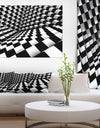 Optical Black and White Pattern - Abstract Canvas Art Print