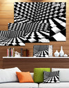 Optical Black and White Pattern - Abstract Canvas Art Print