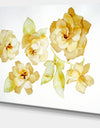 Brown Flowers with White Shade - Floral Canvas Art Print