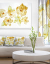 Brown Flowers with White Shade - Floral Canvas Art Print