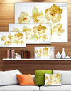 Brown Flowers with White Shade - Floral Canvas Art Print