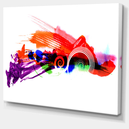 Abstract Splashes of Colors - Abstract Painting Canvas Print