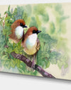 Birds of Spring - Modern Animal Painting Canvas Print