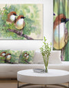 Birds of Spring - Modern Animal Painting Canvas Print