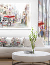 Illustrated Street Art Cityscape - Digital Art Cityscape Canvas Print
