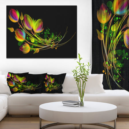Bright Bouquet - Digital Art Floral Canvas Print