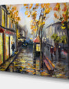 City in Yellow Shade - Modern Cityscape Canvas Art Print