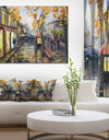 City in Yellow Shade - Modern Cityscape Canvas Art Print