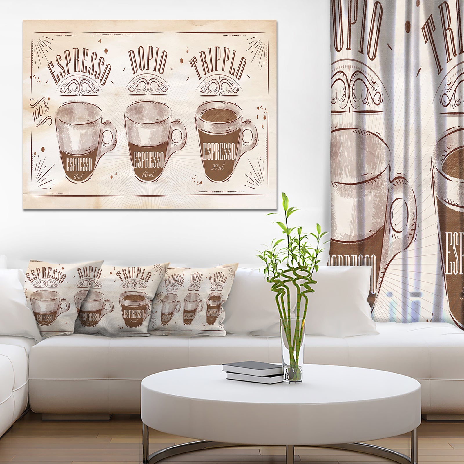 Espresso Kraf Brown - Poster Canvas Art Print
