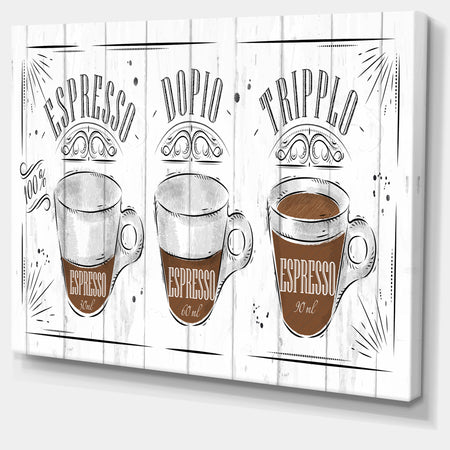 Espresso Kraf Grey - Poster Canvas Art Print