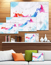 Japan Map Watercolor - Canvas Wall Art Print