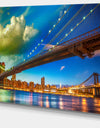 Brooklyn Bridge with Cloud in Sky - Cityscape Photo Canvas Print