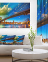 Brooklyn Bridge with Cloud in Sky - Cityscape Photo Canvas Print