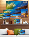 Brooklyn Bridge with Cloud in Sky - Cityscape Photo Canvas Print