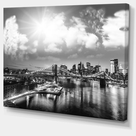 Amazing Night in New York City - Cityscape Photo Canvas Print