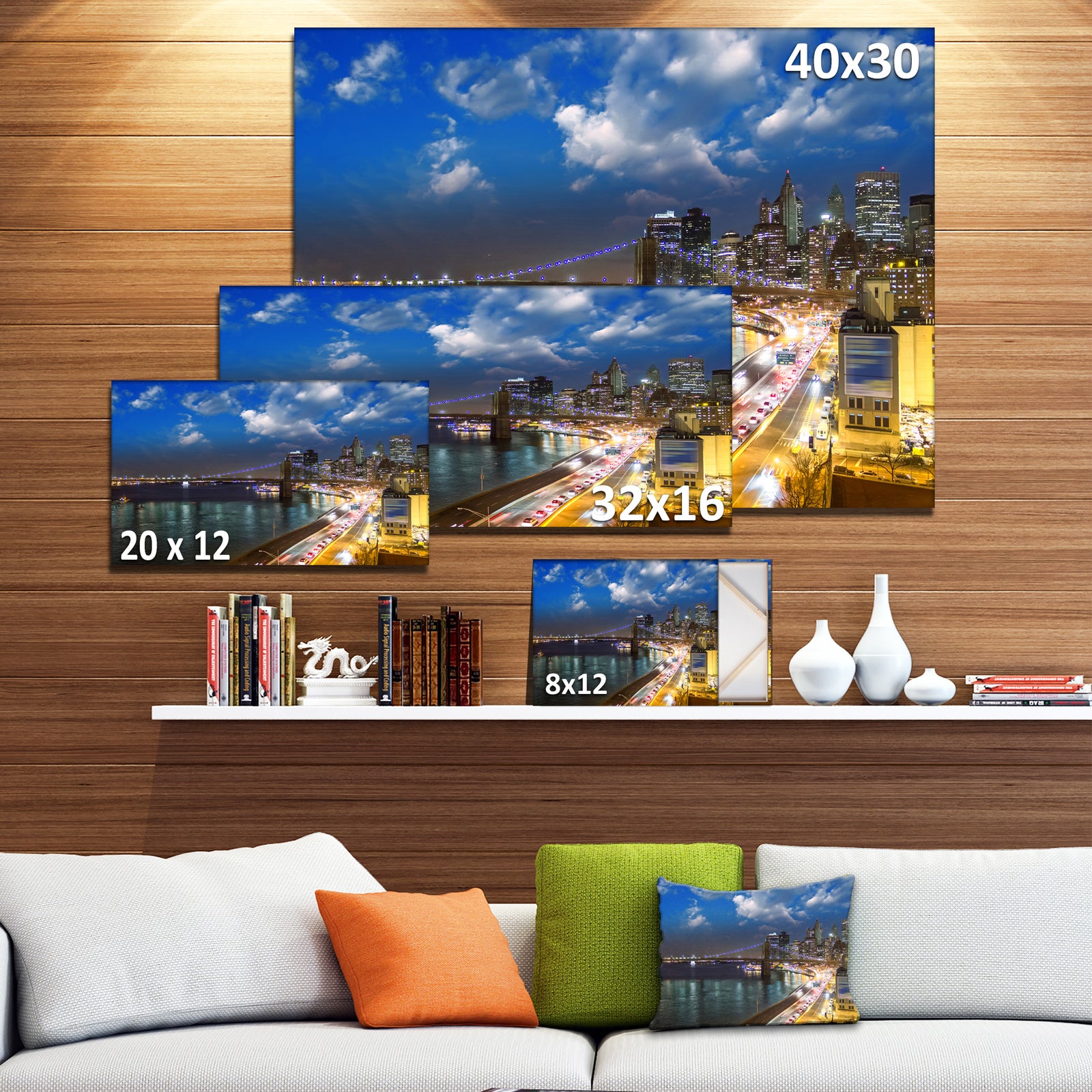 New York City Wonderful Sunset View - Cityscape Photo Canvas Print