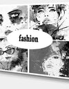 Collage of Girl Faces - Portrait Digital Art Canvas Print