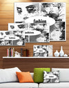 Collage of Girl Faces - Portrait Digital Art Canvas Print